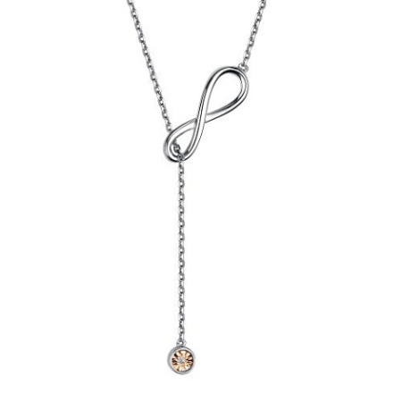 Серебряное колье с бриллиантом