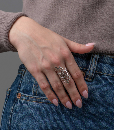 Серебряное кольцо «Лавр»