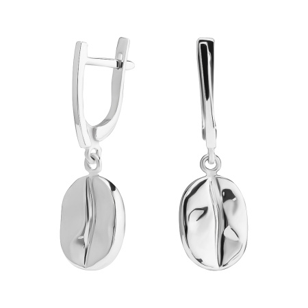 Серьги из серебра «Кофейные зерна»