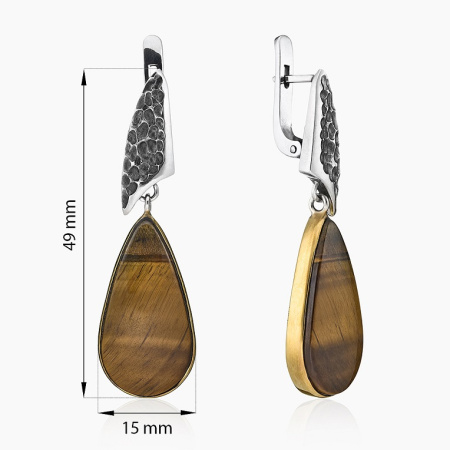 Серебряные серьги «Древесный Мотив»