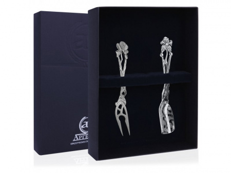 Серебряный набор для чая «Чертополох»