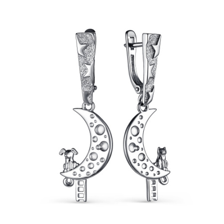 Серебряные серьги «Ночные мечтатели»