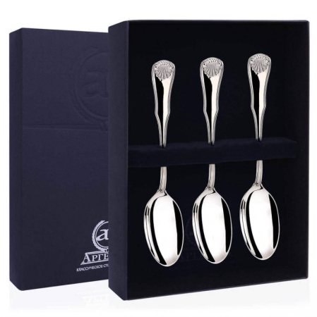 Серебряный набор «Визит» 3 чайные ложки
