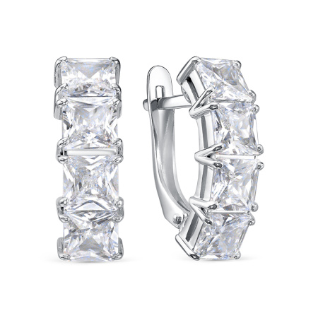 Серебряные серьги с фианитами