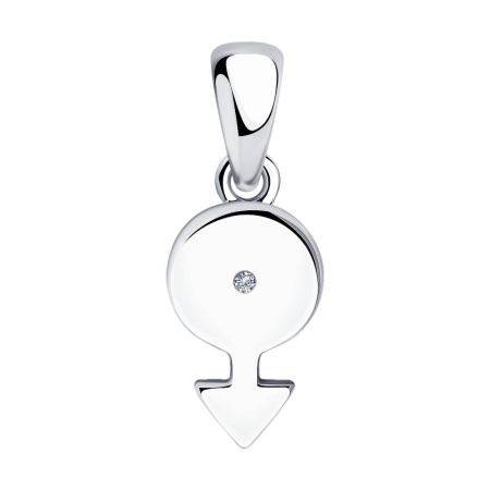 Подвеска из серебра с фианитом