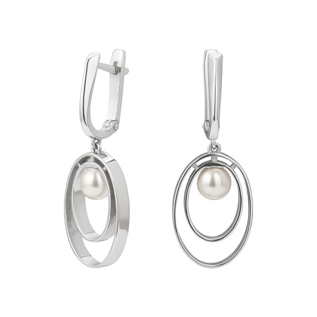 Серьги из серебра с жемчугом