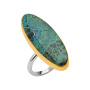 Кольцо из серебра с хризоколлом
