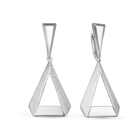 Серьги из серебра «Треугольник»