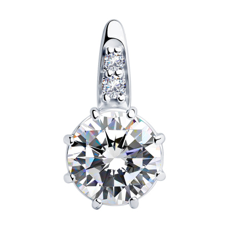 Подвеска из серебра с фианитами