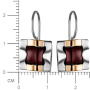 Серебряные серьги с гранатом и позолотой