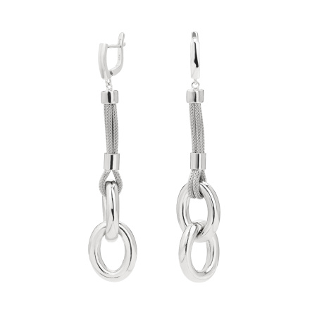 Длинные серьги из серебра