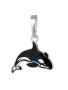 Серебряная подвеска с эмалью «Касатка»