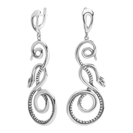 Серебряные серьги «Искуситель»
