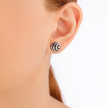 Пусеты из серебра «Рефлексио»