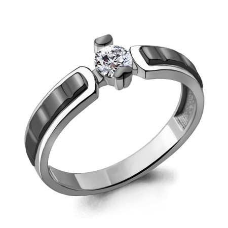 Кольцо из серебра с фианитом