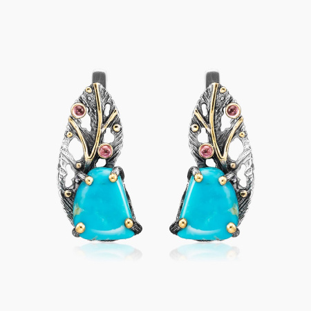 Серебряные серьги «Перо Жизни»