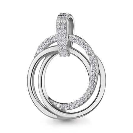 Подвеска из серебра с фианитами