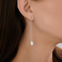 Серьги из серебра с фианитами «Муха»