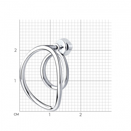Моносерьга из серебра Sokolov