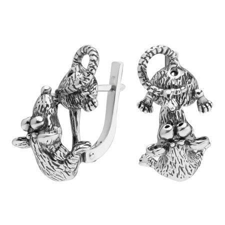 Серебряные серьги «Крыскин»