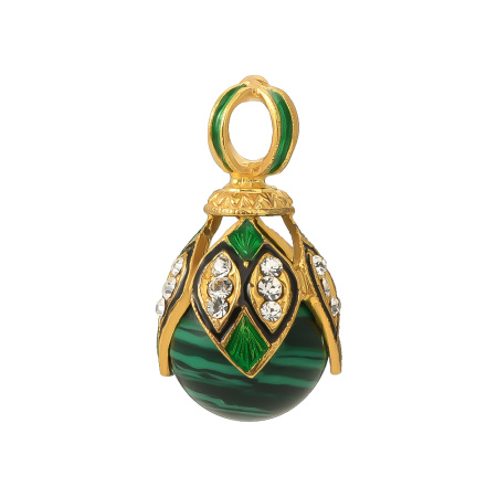 Серьги из серебра с эмалью «Фаберже»