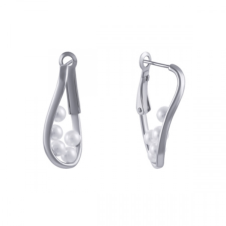 Серебряные серьги с жемчугом