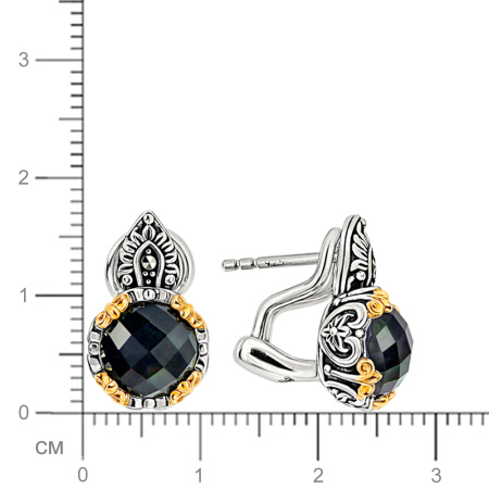 Серебряные серьги ALEXANDRE VASSILIEV с лабрадоритом