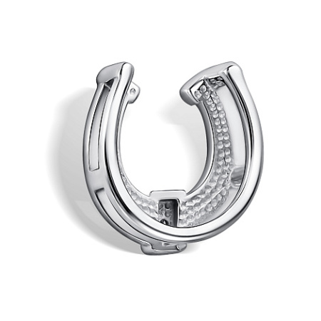 Подвеска из серебра с бриллиантом «Подкова»