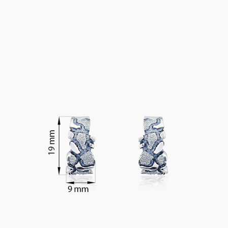 Серебряные серьги «Тектоника»