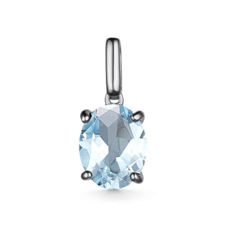 Серебряная подвеска с топазом
