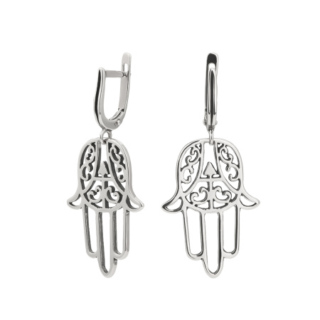 Серьги из серебра «Рука Фатимы»