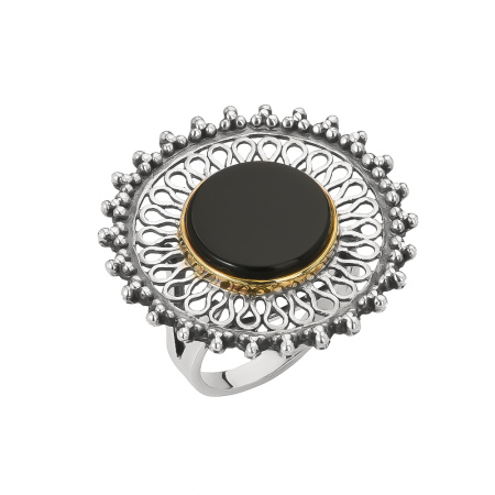 Кольцо из серебра с ониксом