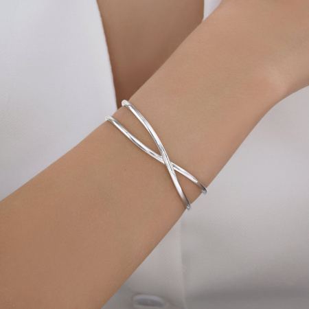 Браслет из серебра жёсткий