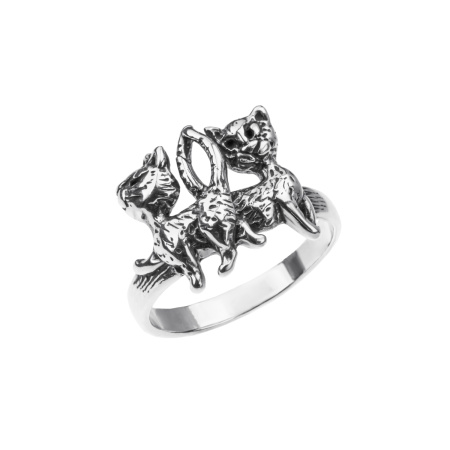 Кольцо серебряное «Я оглянулся посмотреть»