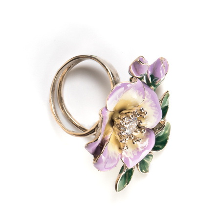 Серебряное кольцо «Шиповник»