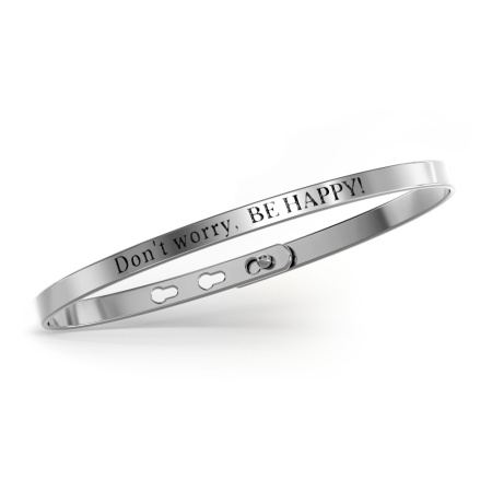 Браслет из серебра «Dont worry. BE HAPPY»