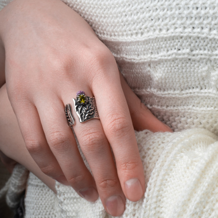 Серебряное кольцо «Чертополох»