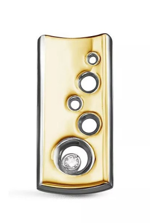 Серебряная подвеска с позолотой и фианитом