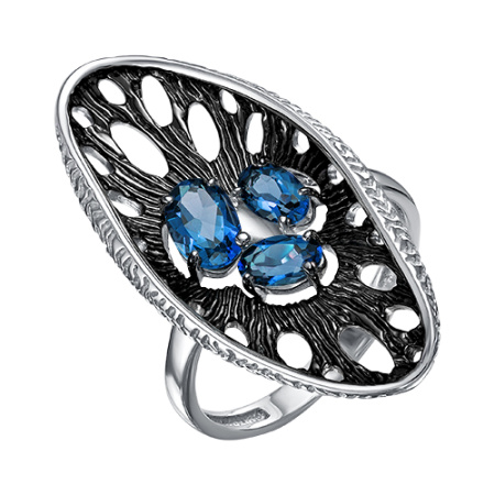 Кольцо из серебра с топазами london