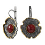 Серьги из серебра с гранатом