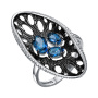 Кольцо из серебра с топазами london