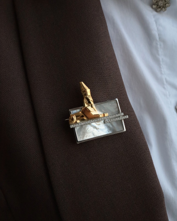 Брошь из серебра «Город на Неве Сфинкс»