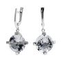 Серебряные серьги с горным хрусталем