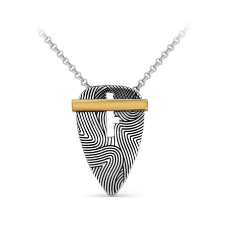 Серебряное колье с позолотой