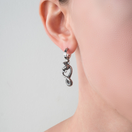 Серьги из серебра «Эгле» змея