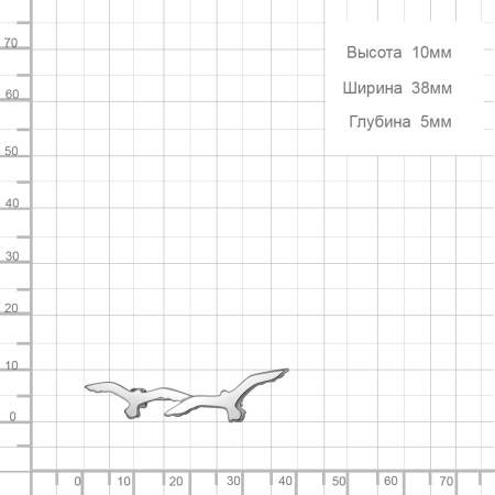 Серебряная брошь «Птицы»
