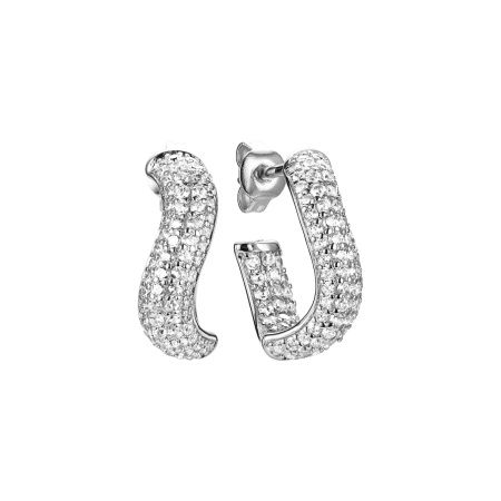 Серебряные серьги с фианитами