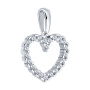 Подвеска из серебра с фианитами «Сердце»