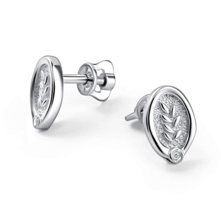 Серьги из серебра с бриллиантами