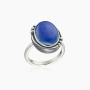 Кольцо из серебра с камнем лазурит